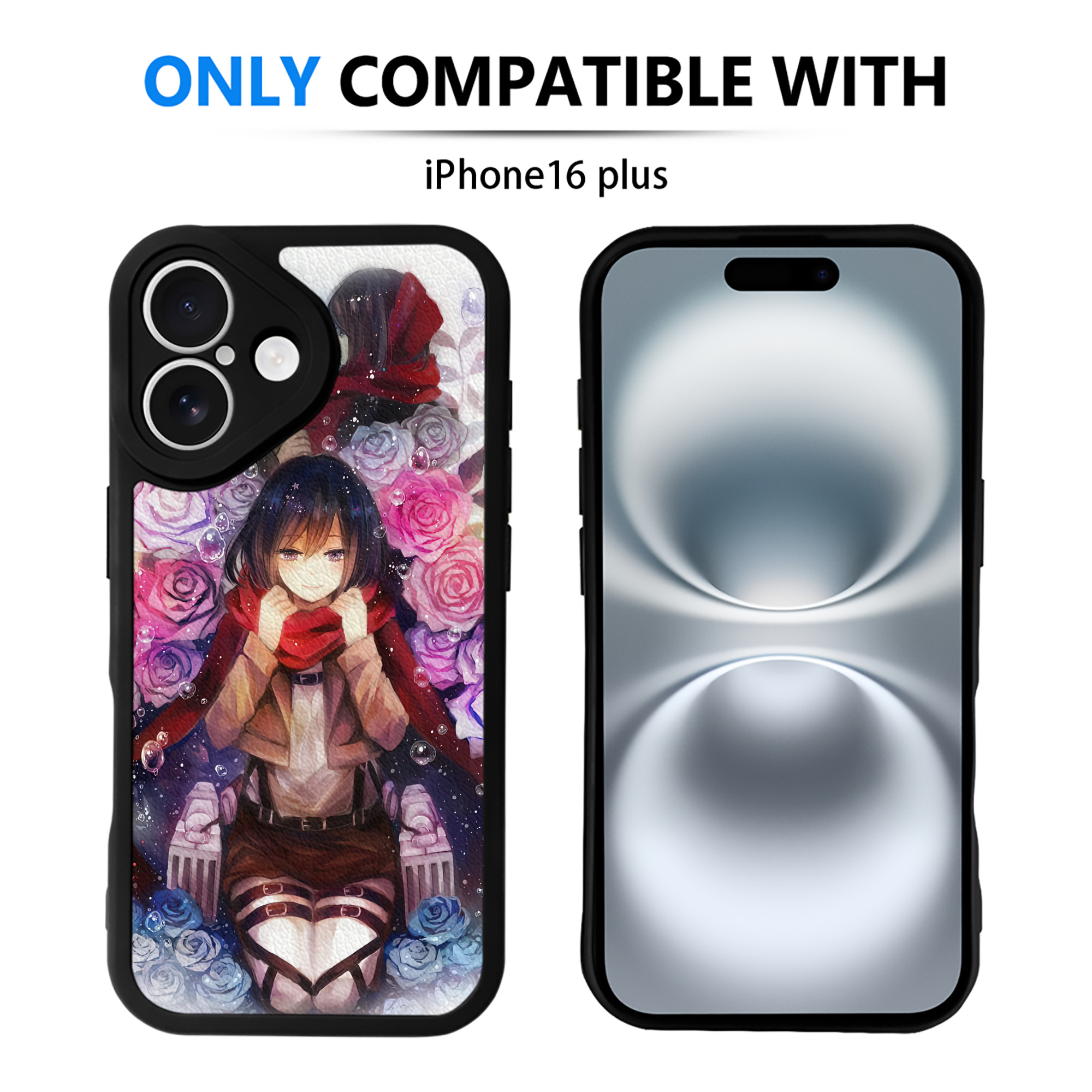 （画像用） 進撃の巨人 Attack on Titan 【iPhone 16シリーズ対応】シリコンスマホケース（レザー調） 材質：シリコン